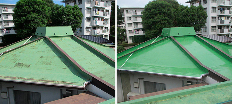 府中日鋼団地　第一集会所屋根防水補修